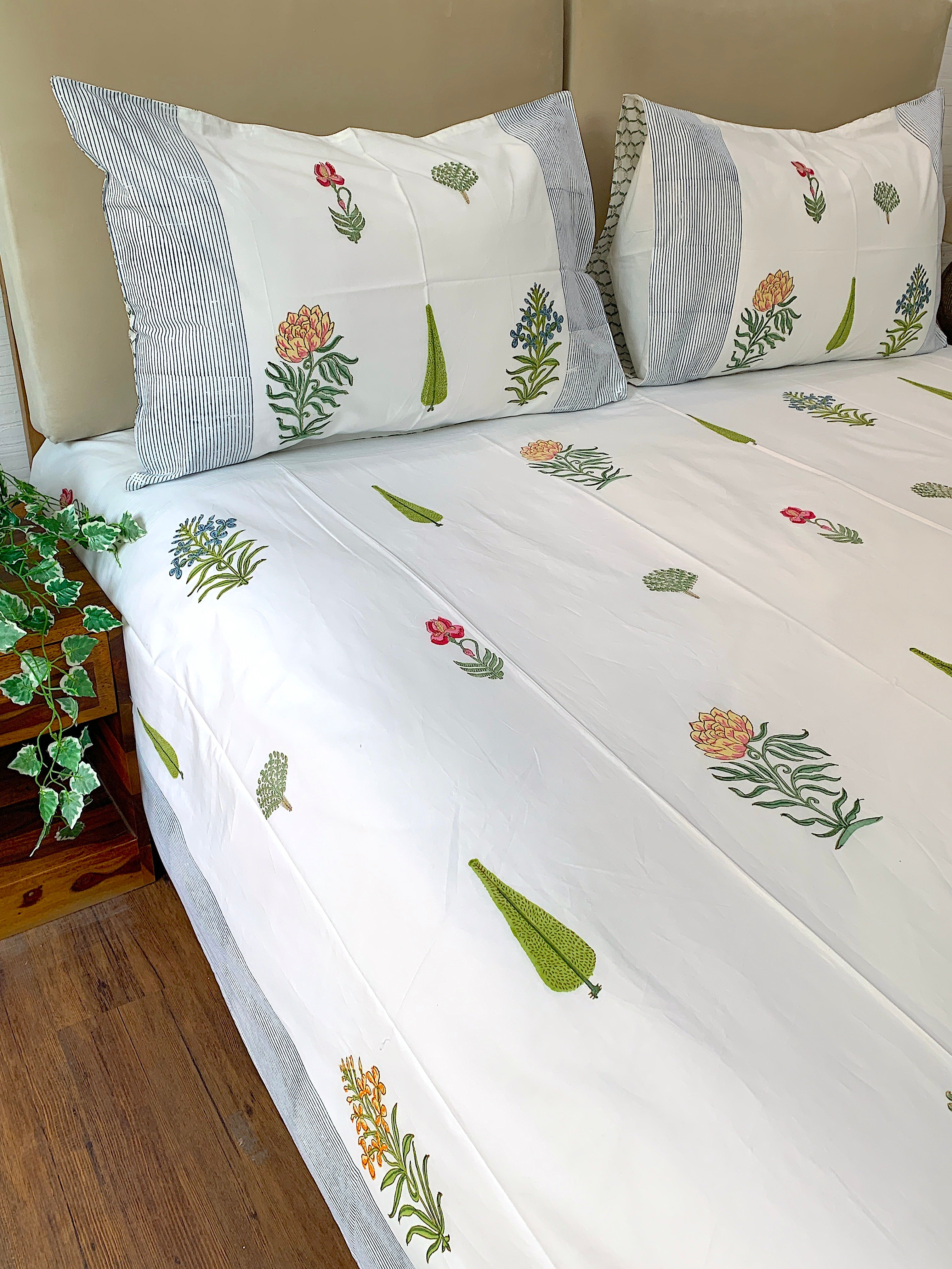 Summer Floral  Bedsheet Set