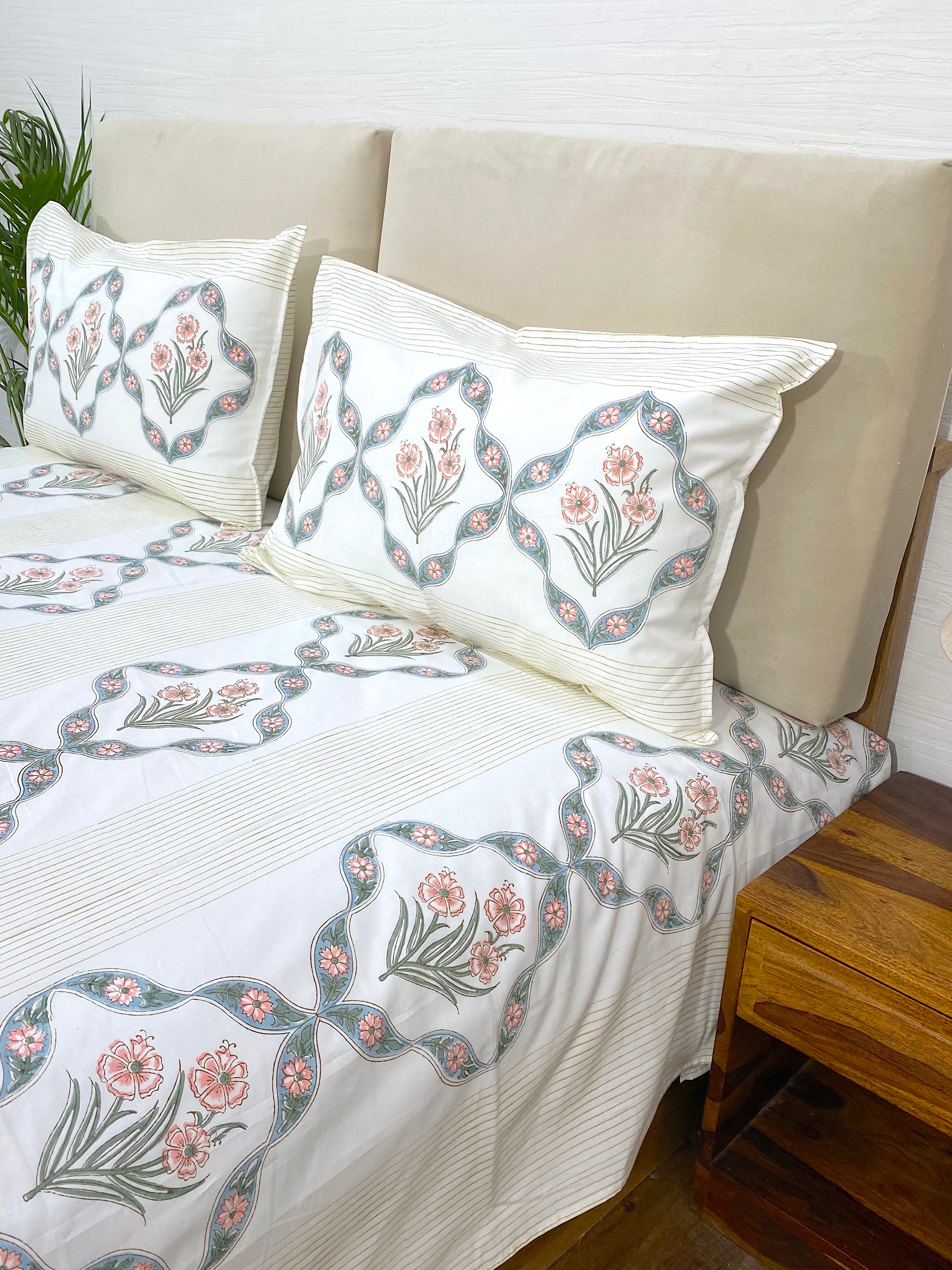Zinnia Floral Bedsheet Set